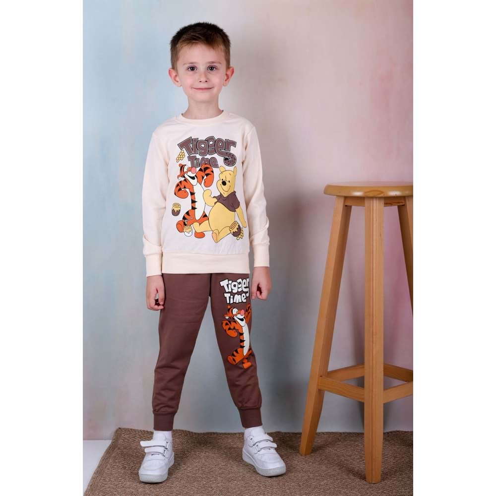 7243-2100 Poo 2li Eşofman Takım - KAHVERENGİ