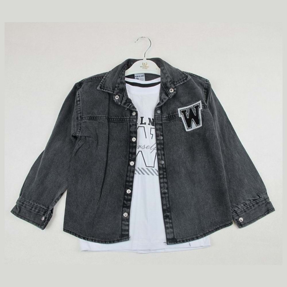 Wikilandjeans 8-12 Yaş W Armalı 2li Kot Gömlek 124934355
