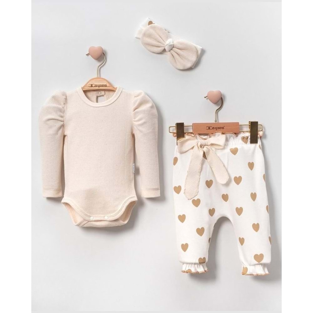 Cayzen Karpuz Kol Bandanalı 3lü Takım 4023238 - KREM