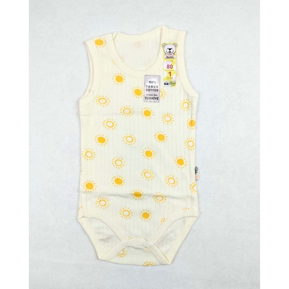 Babytoo 1-3 Yaş Bebek Çıtçıtlı Badi Güneş 7297046 - SARI