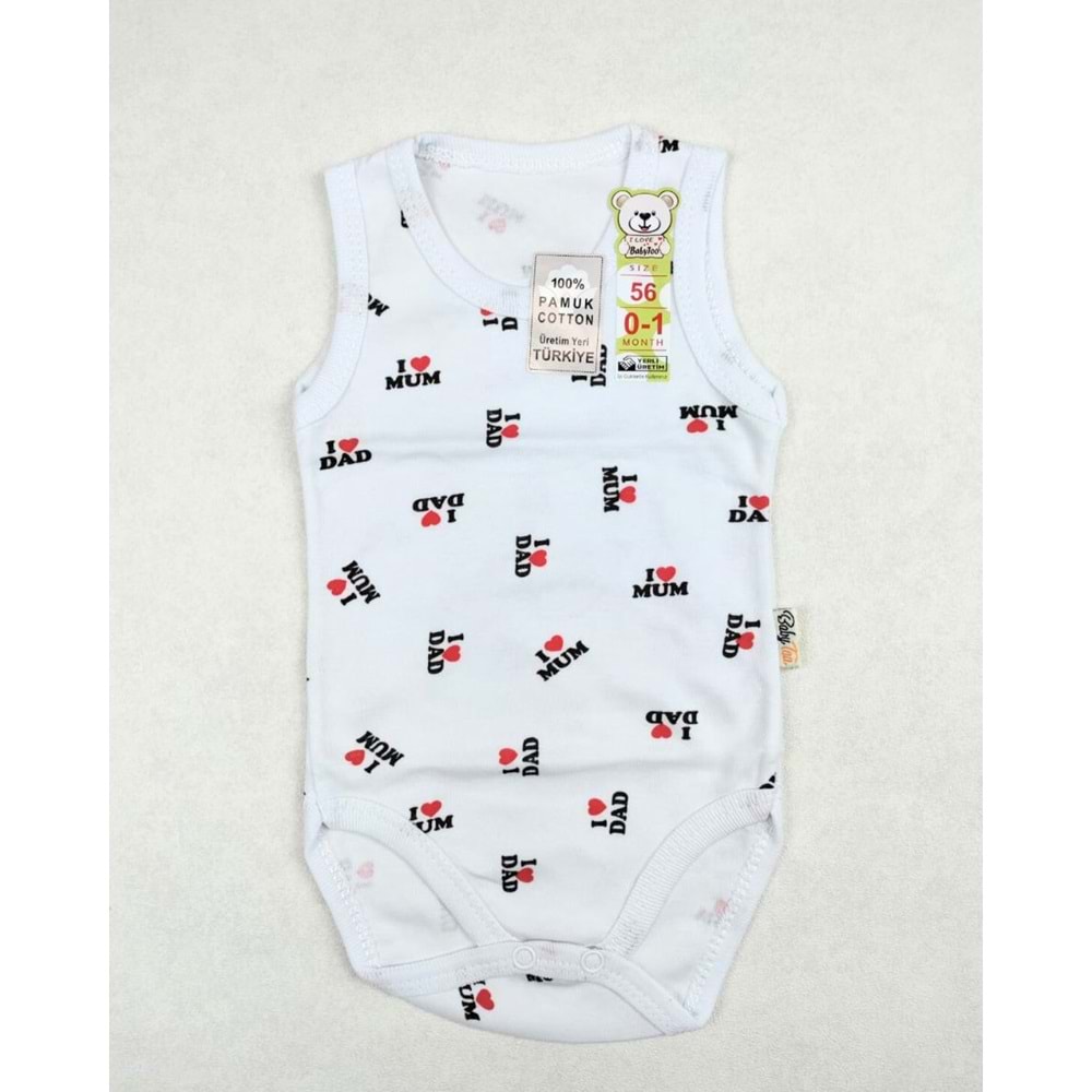 Babytoo 1-3 Yaş Bebek Çıtçıtlı Badi Mom Dad 7079046