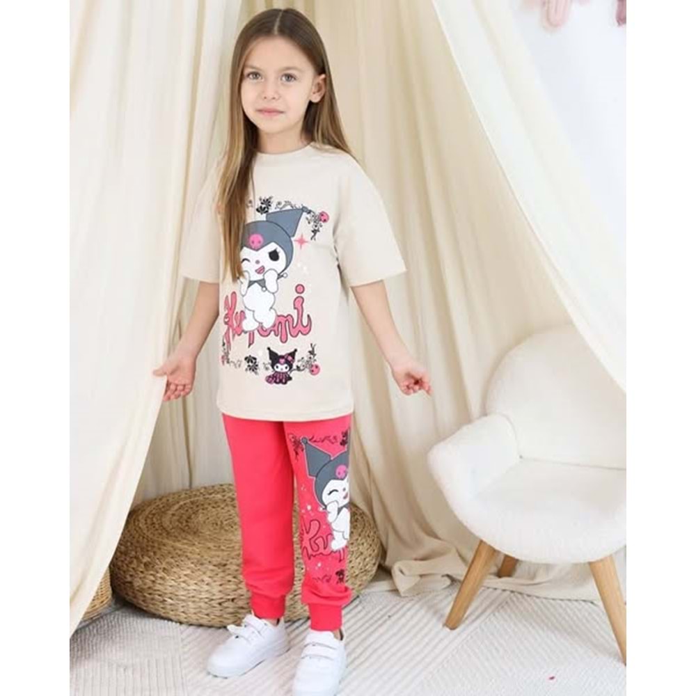 Kuromi 2-10 Yaş Kız İkili Takım-23385245 - KREM