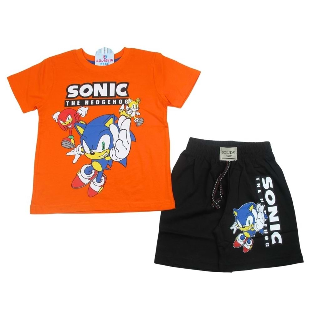Sonic Erkek 3-12 Yaş Şortlu Takım-12127150 - TURUNCU