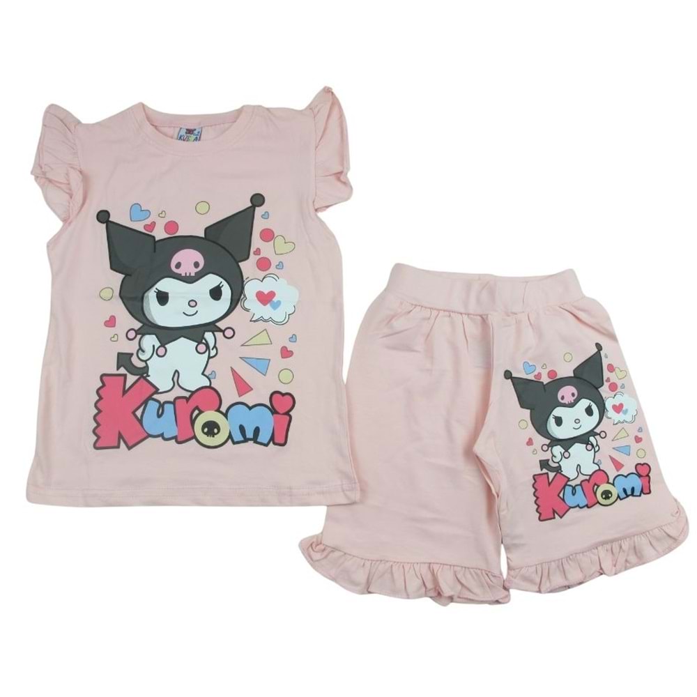 Kübrakids Kuromi 5-10 Yaş Kız Şortlu Takım-0135 - SOMON