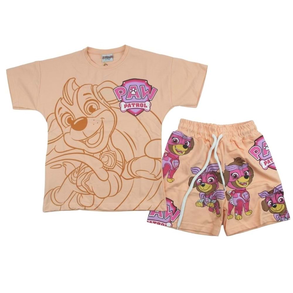 Jeliboom Paw Patrol 4-10 Yaş Kız Şortlu Takım-0196 - SOMON