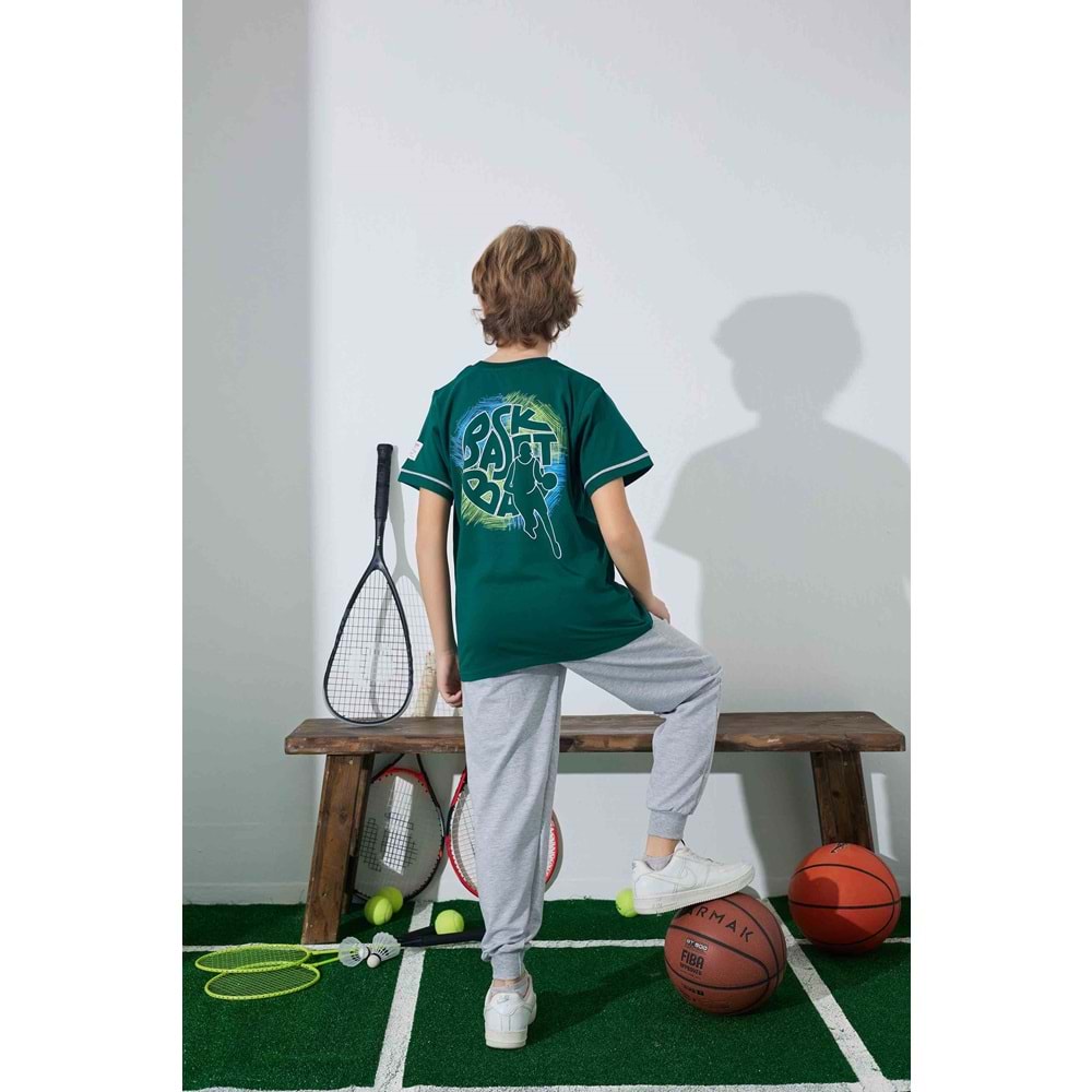 Tarık 6-11 Yaş Erkek Çocuk Pijama Basket 3944210 - YEŞİL