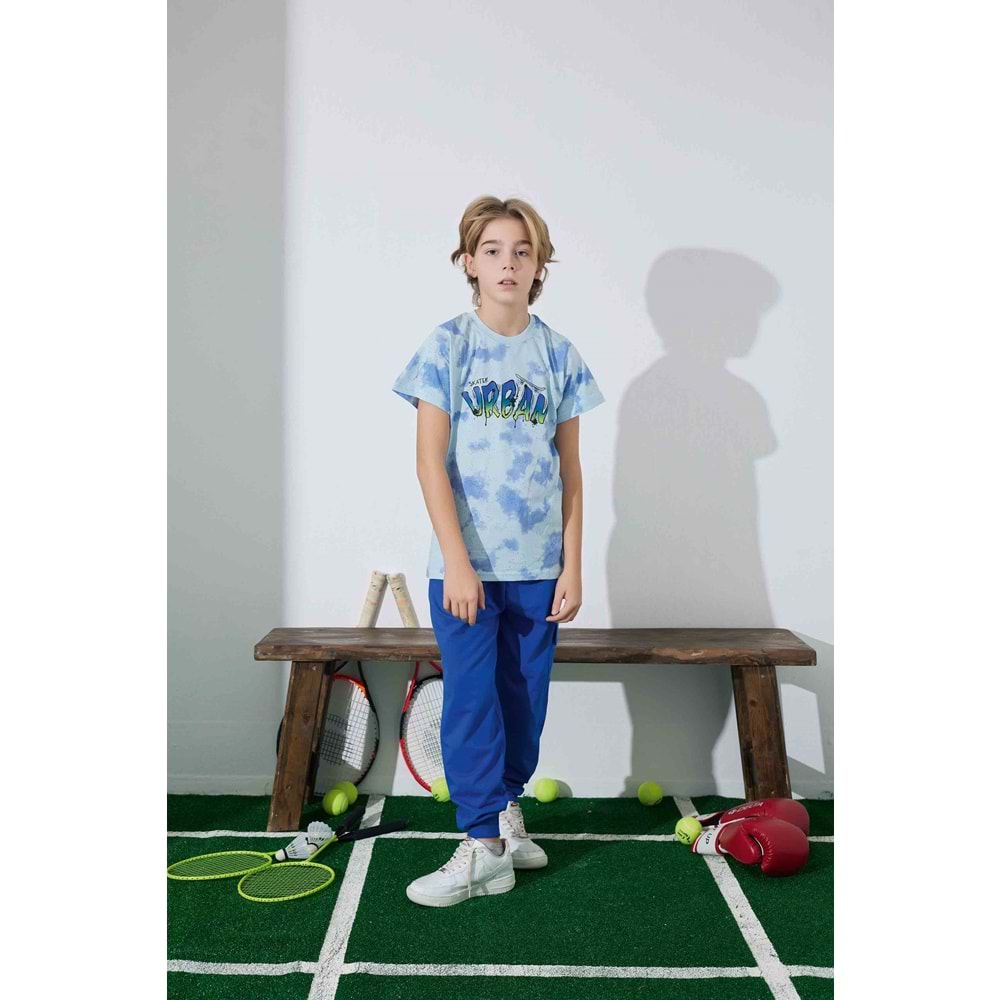 Tarık 2-6 Yaş Erkek Çocuk Pijama Takım Urban 3956185 - MAVİ