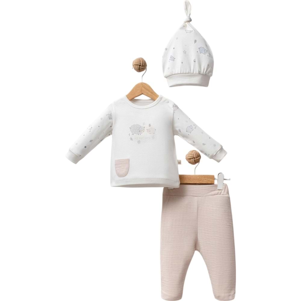 3/18 Ay Kuzu Bebek 2li Takım-2702203 - BEJ