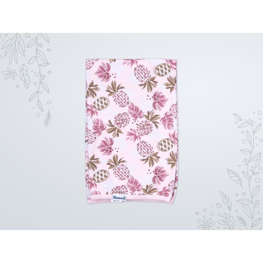 Miniworld Pineapple Desenli Penye Battaniye-18687136 - LİLA
