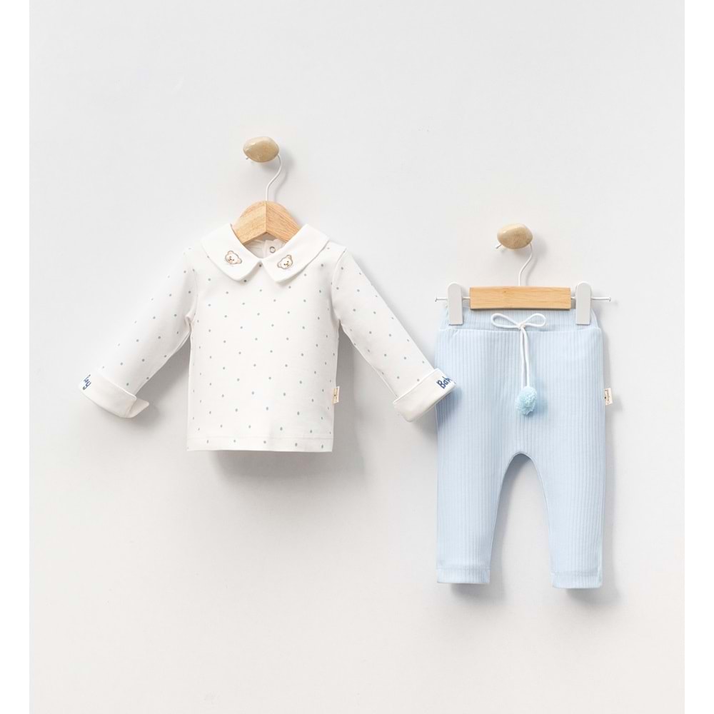 Cayzen 3-12 Ay Erkek Puanlı İkili Takım-6002230 - MAVİ