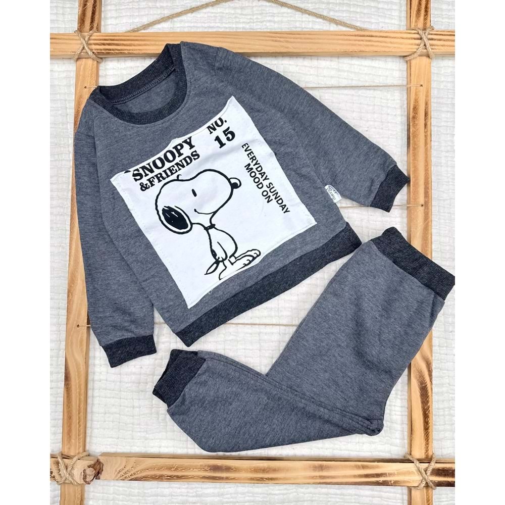 Murat Baby 3-6 Yaş No 15 Snopy İkili Takım-9221066 - GRİ