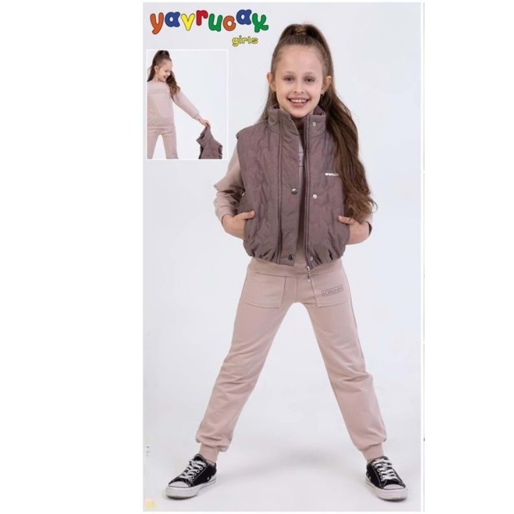 Yavrucak Forgiven Yelekli Kız 5/8 Yaş 3lü Takım-6053599 - KAHVERENGİ