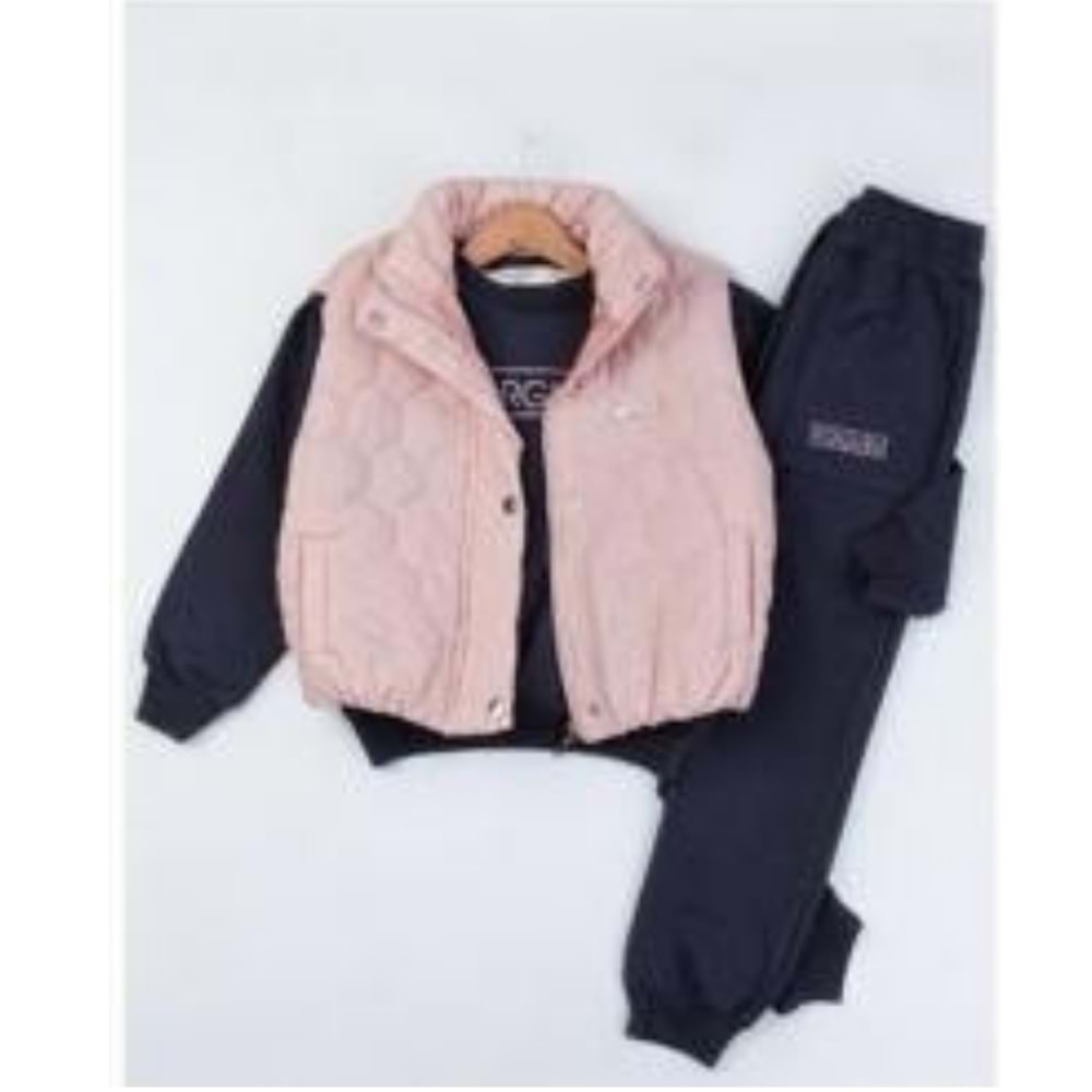 Yavrucak Forgiven Yelekli Kız 5/8 Yaş 3lü Takım-6053599 - NAR ÇİÇEĞİ