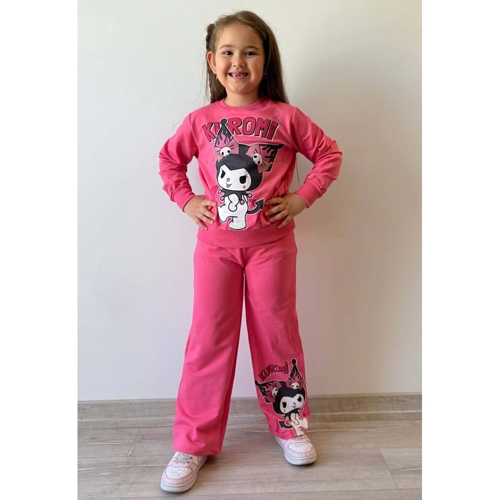 3-10 Yaş Kuromi Kız Eşofman Takım- 8173245 - PEMBE