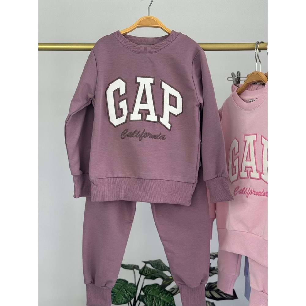 3-10 Yaş Gap Kız Eşofman Takım- 8200245 - GÜL KURUSU