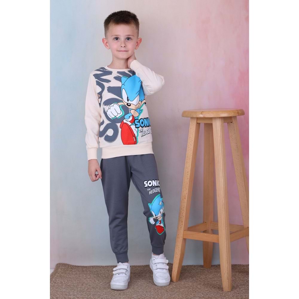 7249-2100 Sonic 2li Eşofman Takım - GRİ