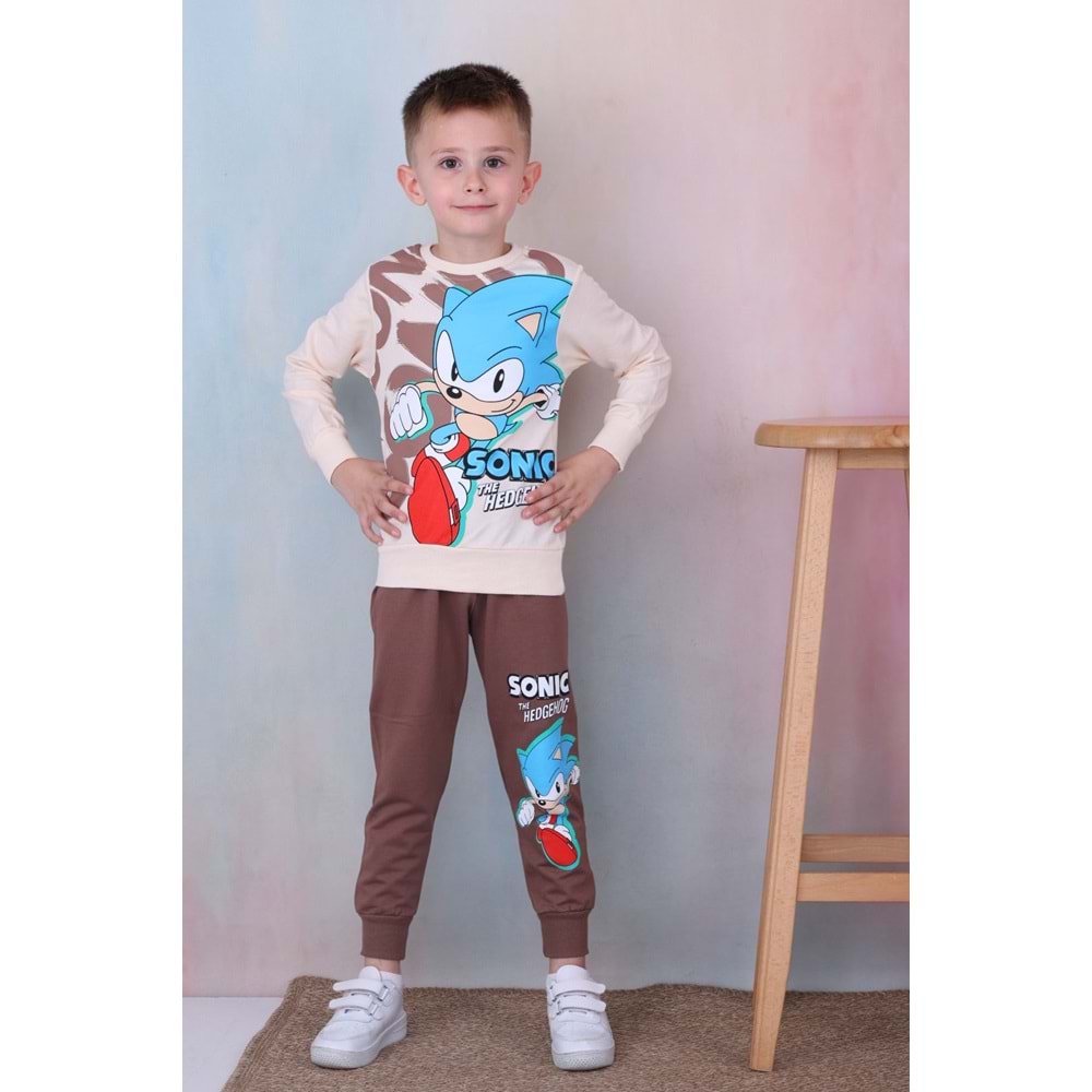 7249-2100 Sonic 2li Eşofman Takım - KAHVERENGİ