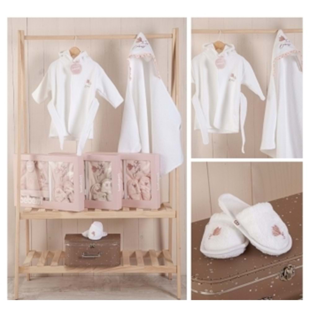 Bebessi Bebek 3lü Bornoz Seti-3994540 - KREM