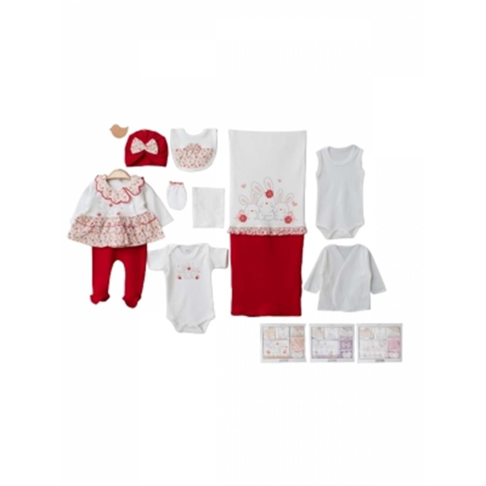 Zıpır 10 Parça Hastane Çıkışı Fırfırlı 566560 - TURUNCU