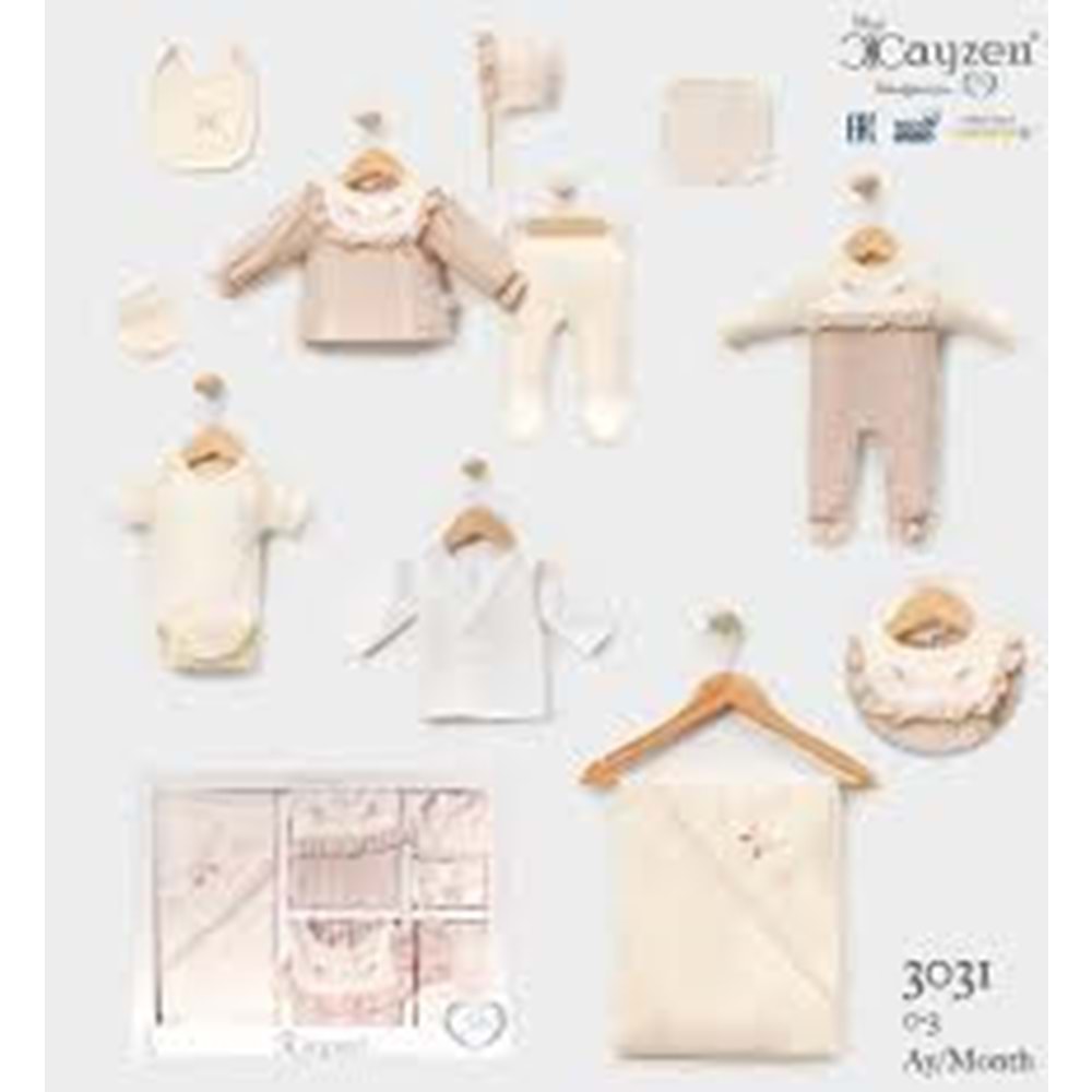 Cayzen Müslin Nakışlı Kız 10 Parça Hastane Çıkışı-3031875 - KAHVERENGİ