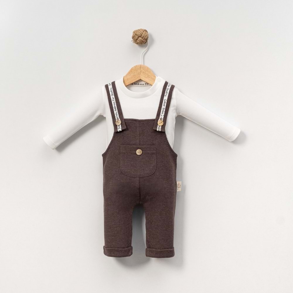 Çakar Bebe 3-18 Aylık Erkek Slopet Tulum-7026173 - KAHVERENGİ