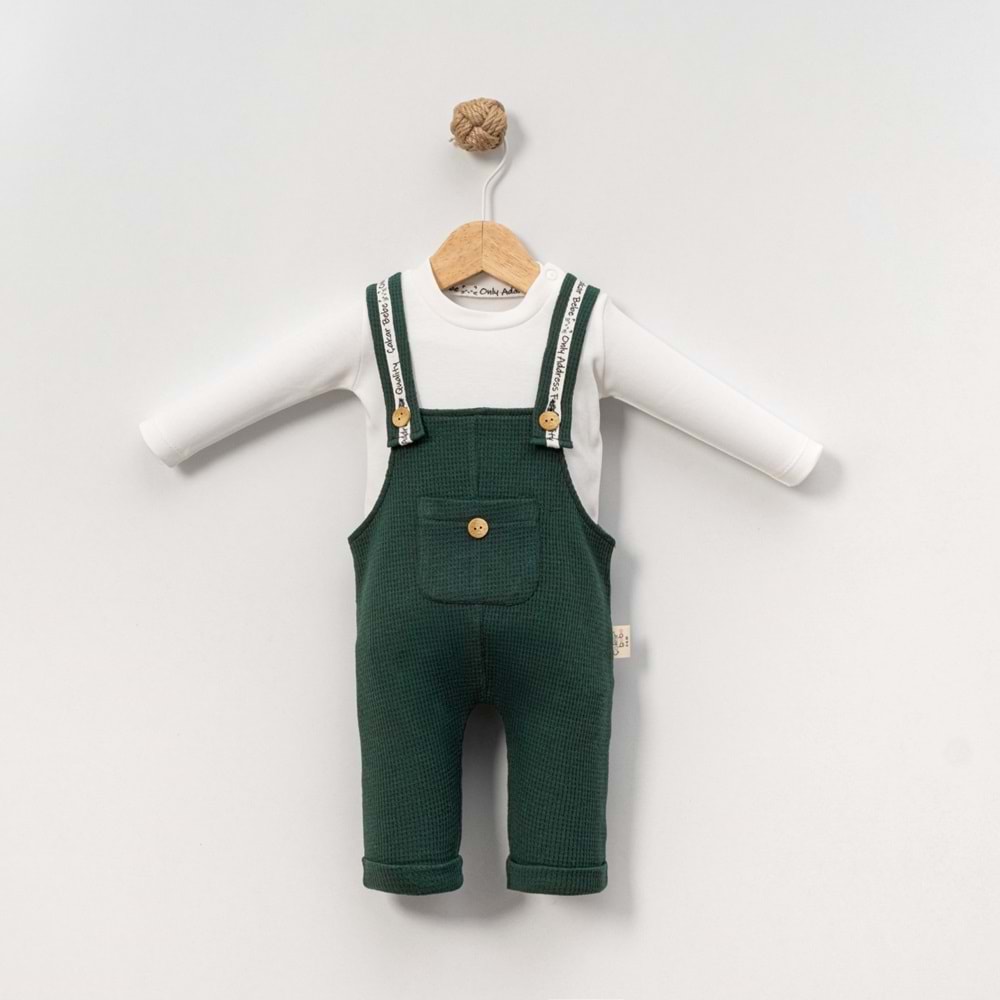 Çakar Bebe 3-18 Aylık Erkek Slopet Tulum-7026173 - YEŞİL