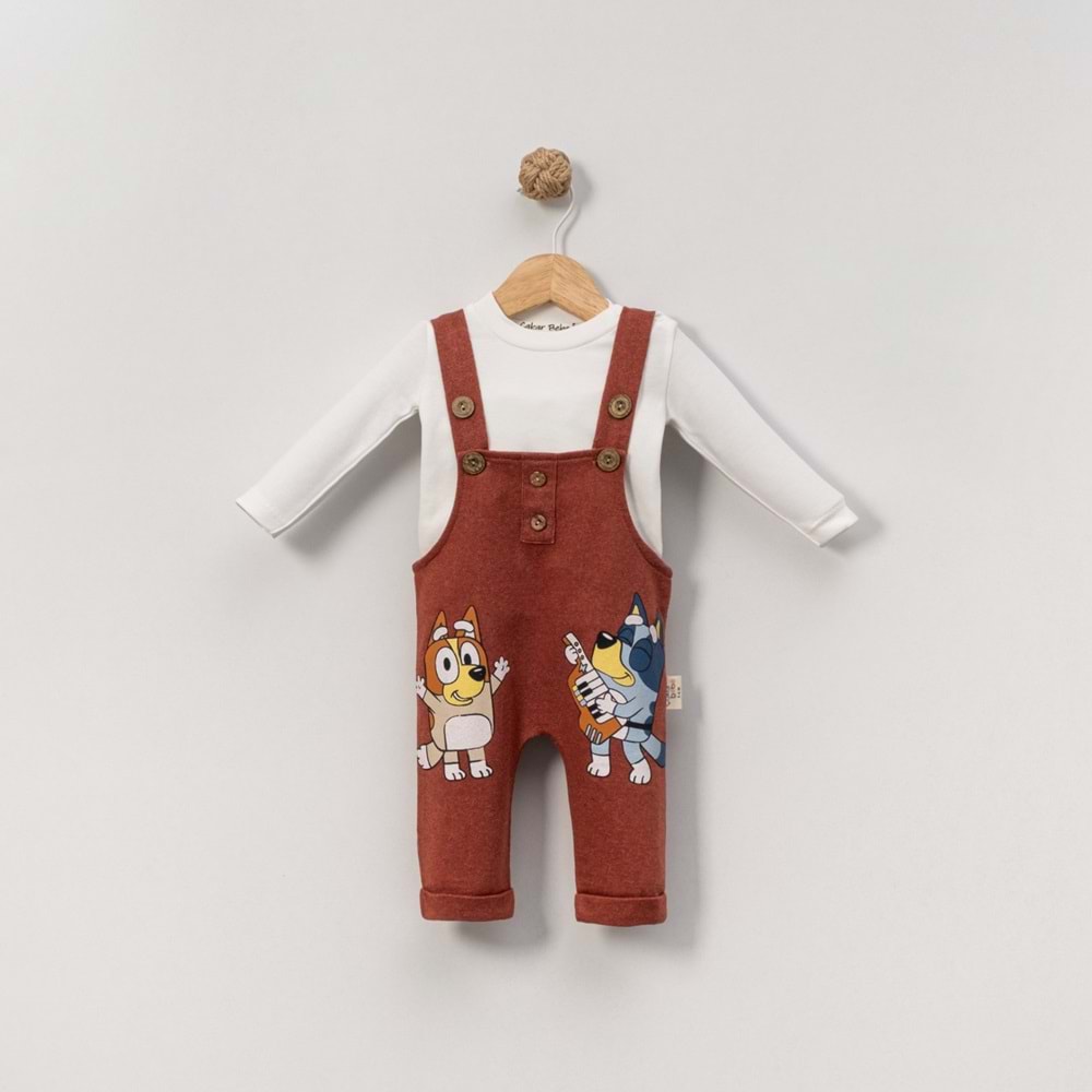 Çakar Bebe 3-12 Aylık Bluekey Erkek Slopet Tulum-7020160 - TURUNCU