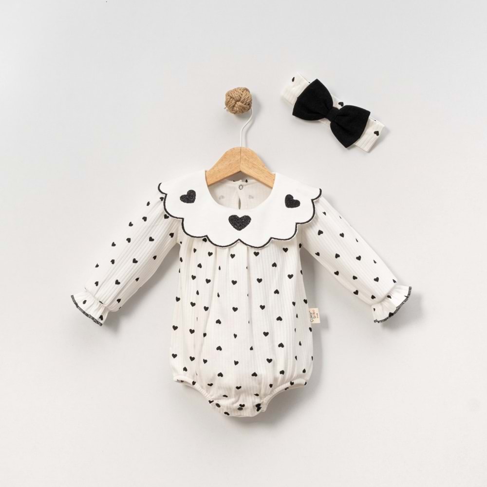 Çakar Geniş Yakalı Romper -8030168 - SİYAH