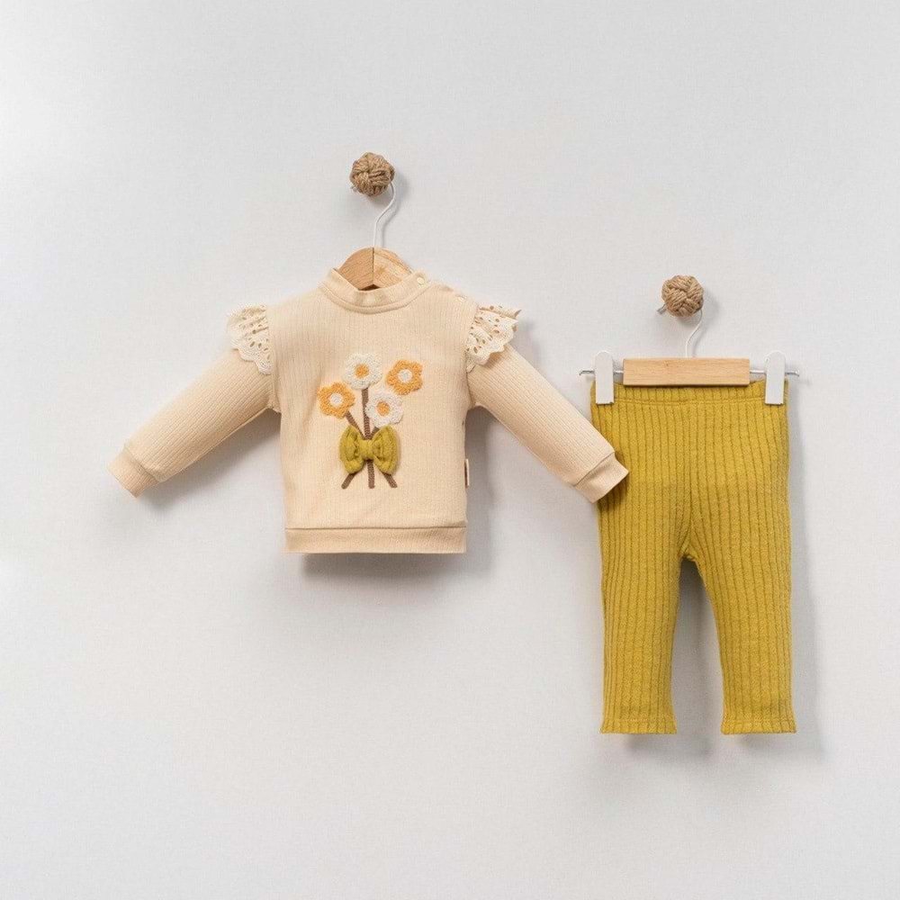 Çakar Bebe 6-18 Aylık Çiçek Süzine 2 li Takım-8045120 - ÇAĞLA YEŞİL