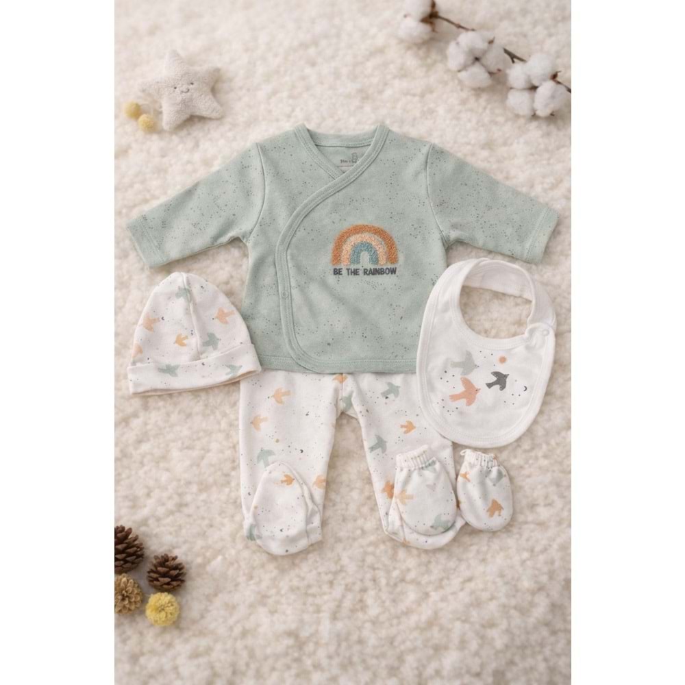 Little Life Yenidoğan 5li Gökkuşaklı Hastane Çıkışı-1500 - SU YEŞİLİ