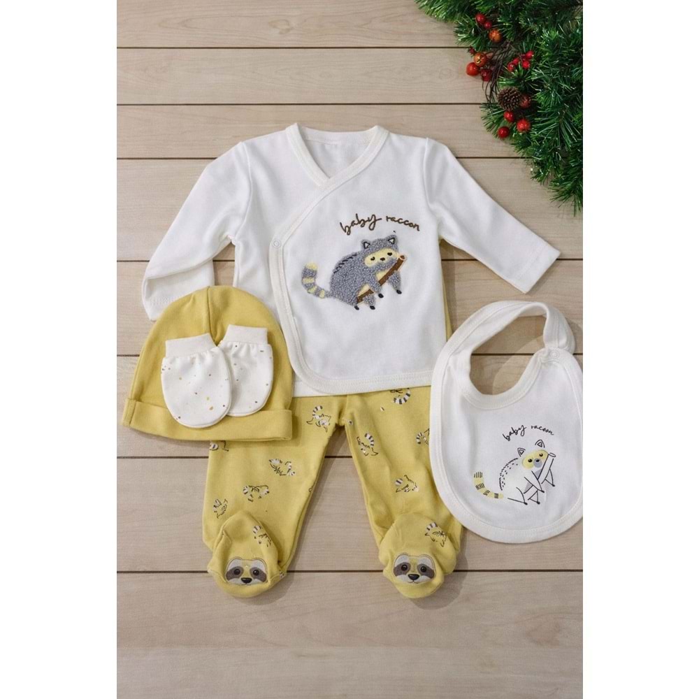 Little Life Yenidoğan 5li Rakun Hastane Çıkışı-1500 - SARI