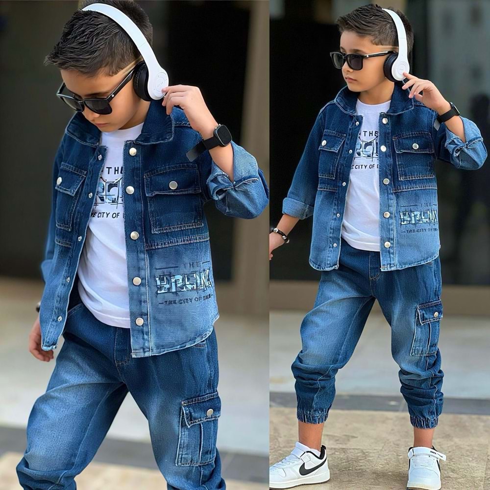 Bronx Erkek Kot Üçlü Takım 3-10 Yaş-251471050 - MAVİ