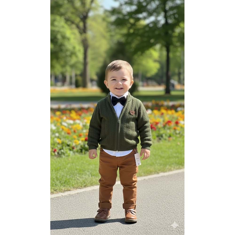 Nowa Erkek Trikolu Üçlü Takım 6-18 Aylık-2528536 - HAKİ YEŞİL