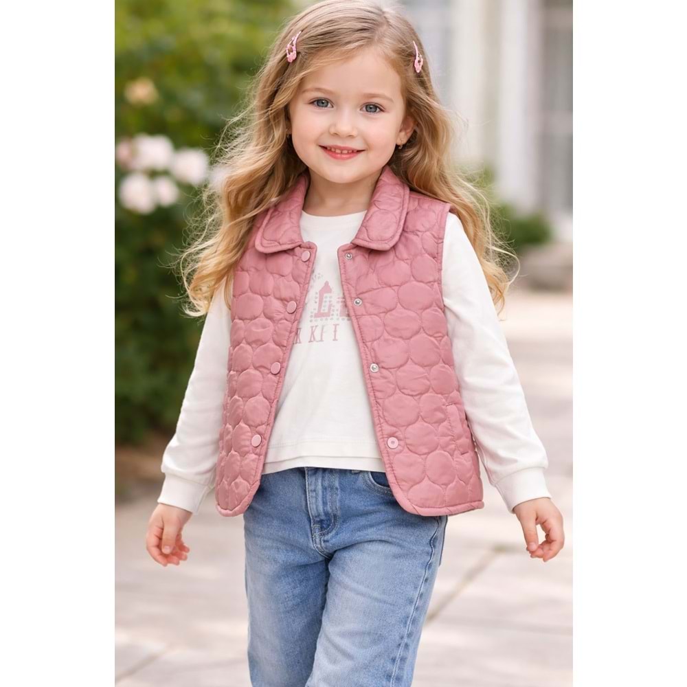 Ecoo Kız Yelekli Takım 5-8 Yaş-3774672 - PEMBE