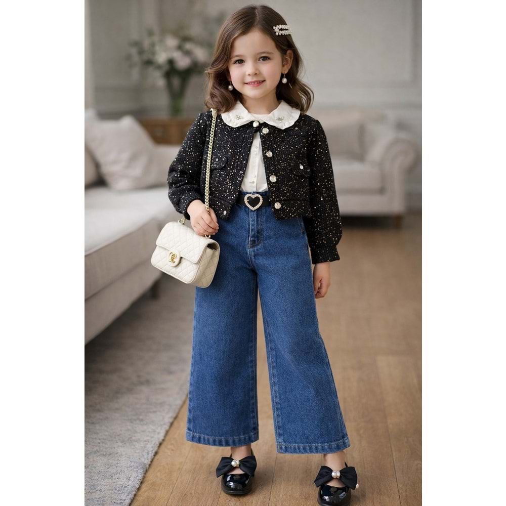 Miss Elitte Pul Palet Ceketli Triko Takım 6-9 Yaş-1009946 - SİYAH