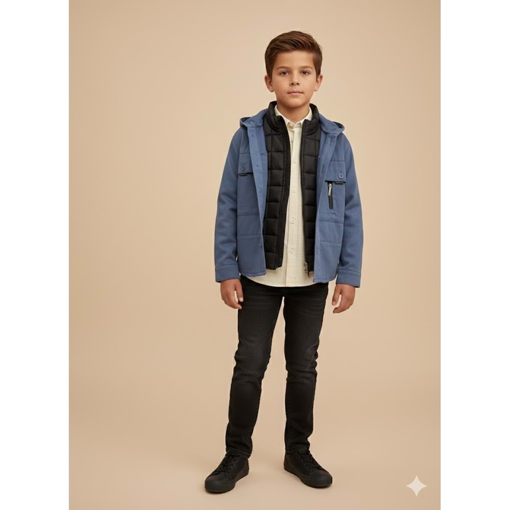 Yavrucak Mevsimlik Ceketli 4 Lü Takım 5-8 Yaş-2804793 - MAVİ