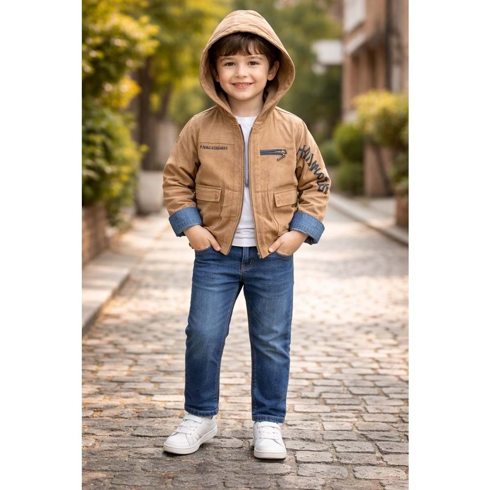 Yavrucak Keten Ceketli Takım 1-4 Yaş-3806670 - AÇIK KAHVE