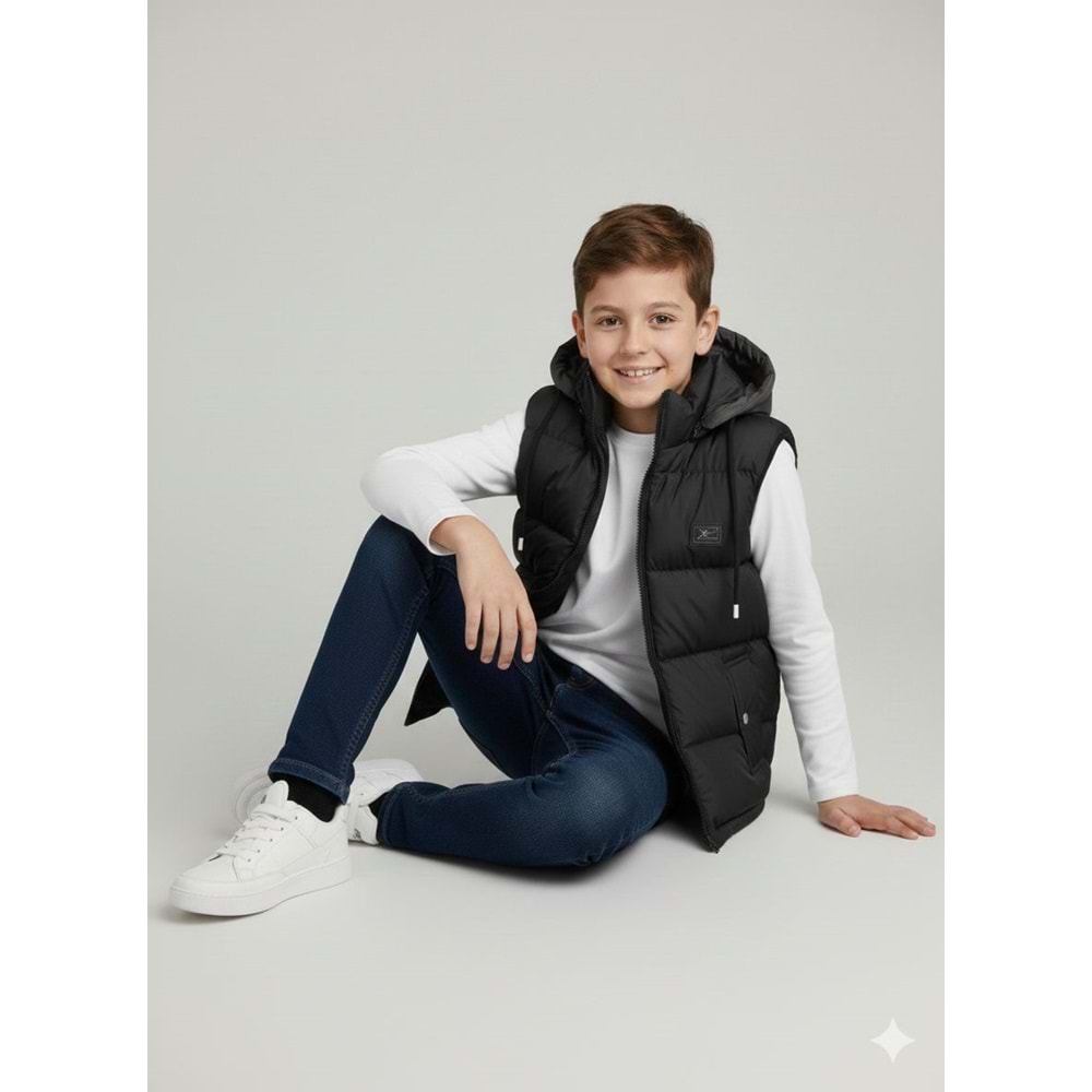 Asya Kids Erkek Şişme Yelek 6-14 Yaş-5100480 - SİYAH