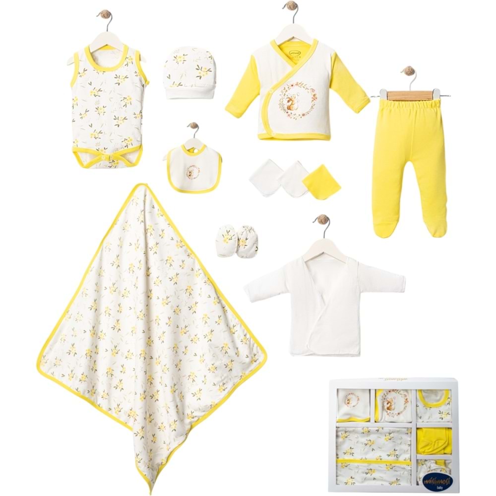 Misimosi Tatlı Tavşan Temalı 10 Lu Kız Hastane Çıkışı 0-3 Aylık-436794404 - SARI