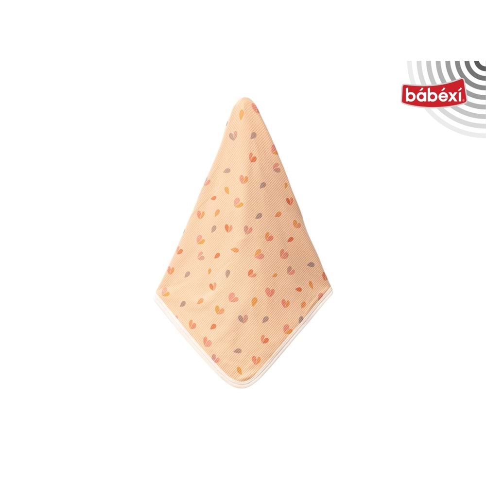 Bubbless Organik Bebek Battaniyesi Renkli Kalp Desenli 427220208 - SOFT MERCAN