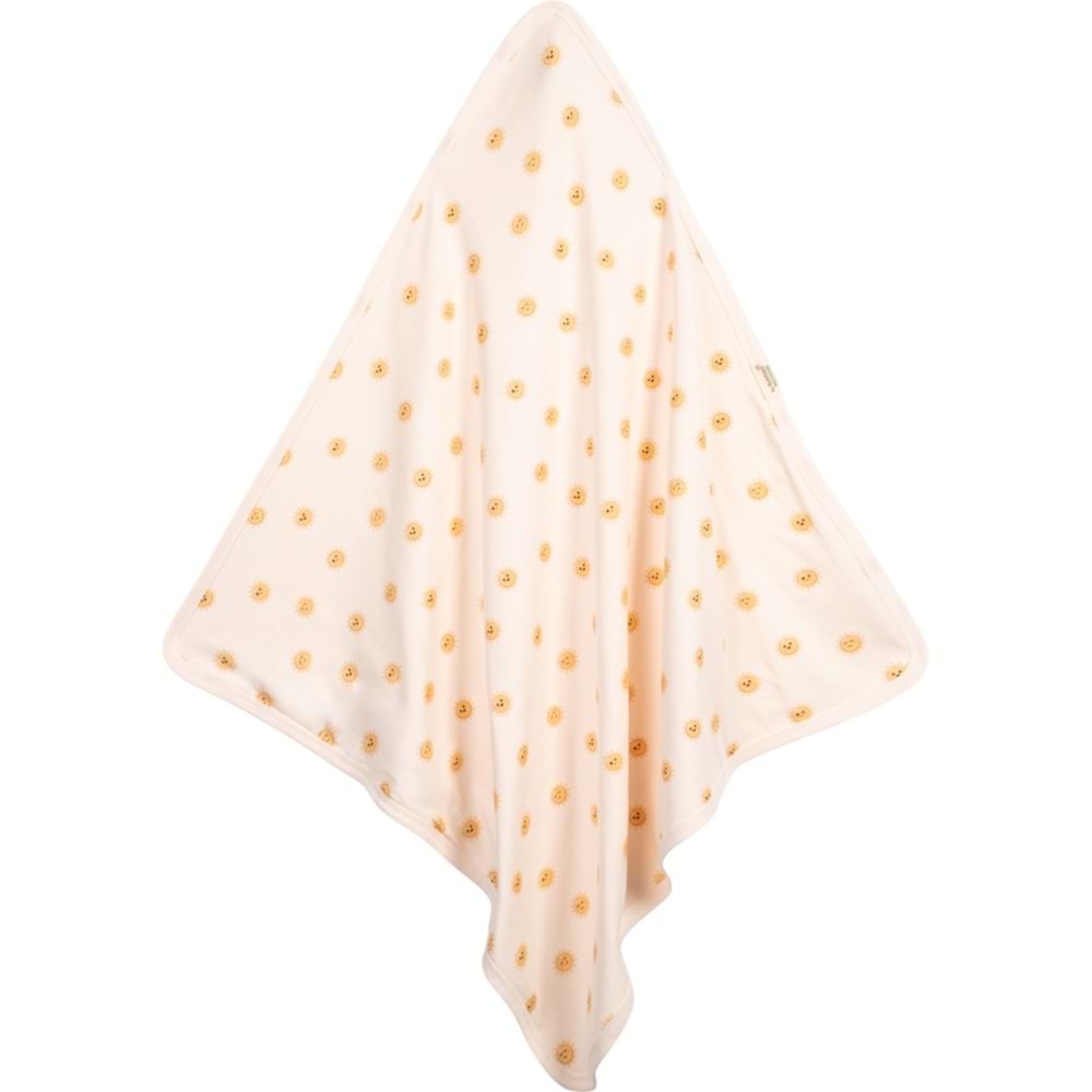 Bubbless Organik Bebek Battaniyesi Emoji Güneş Desenli 429863208 - BEJ