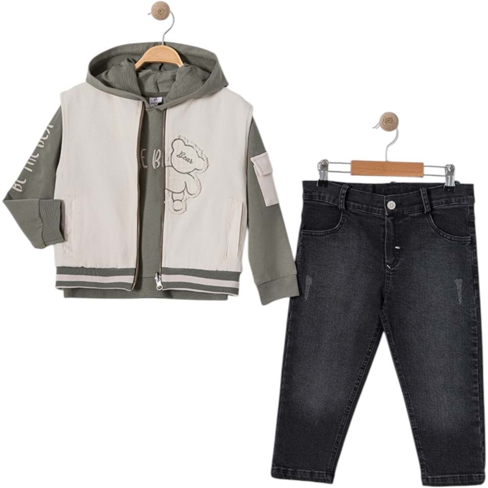 Jolly Pop Çift Taraflı Takım 3 lü 1-4 Yaş -448380747 - HAKİ YEŞİL