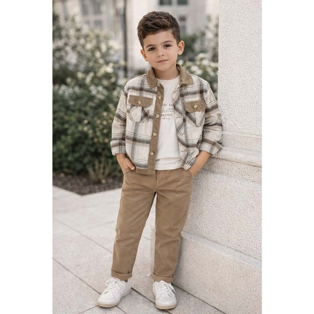 Jolly Pop Ekose Gömlekli 3 Lü Takım 4-7 Yaş - 448661820 - KAHVERENGİ