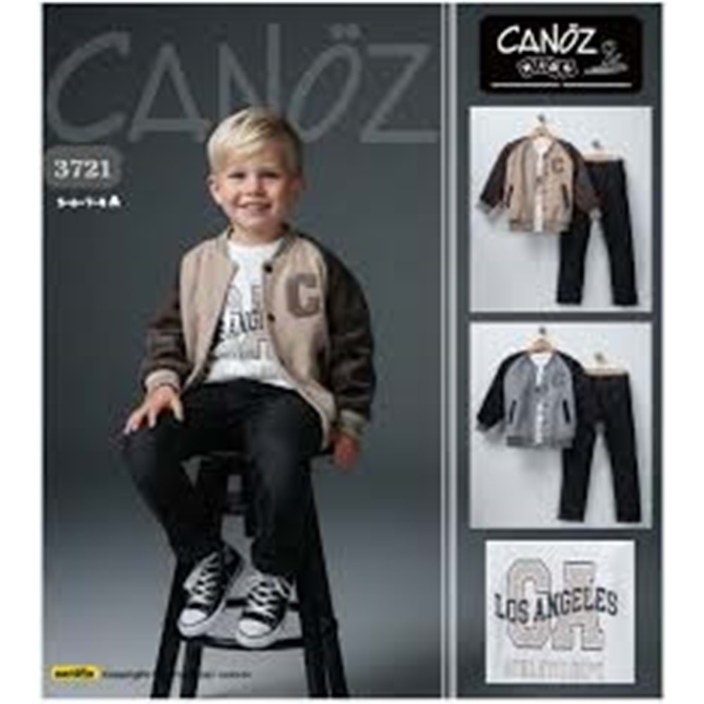 Can Öz Bebe Süet Ceketli Erkek 3 Lü Takım 5-8 Yaş -3721950 - KAHVERENGİ