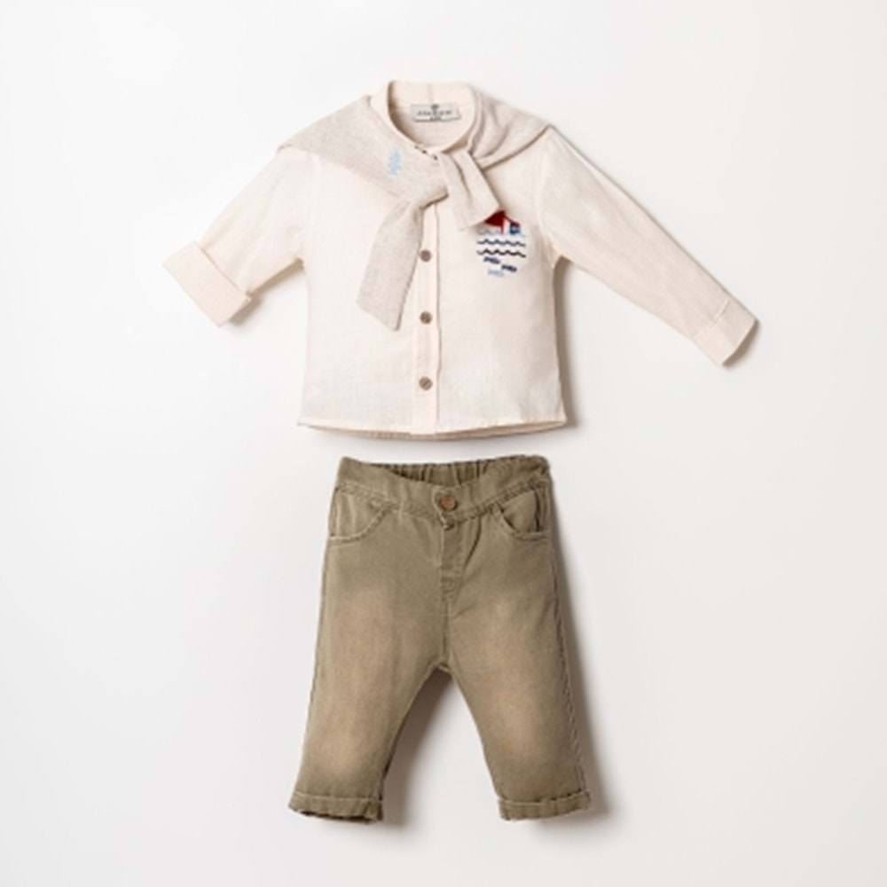 Cocosis Fısh Dream Gömlekli 3 Lü Takım 6-18 Aylık -2607531 - BEJ