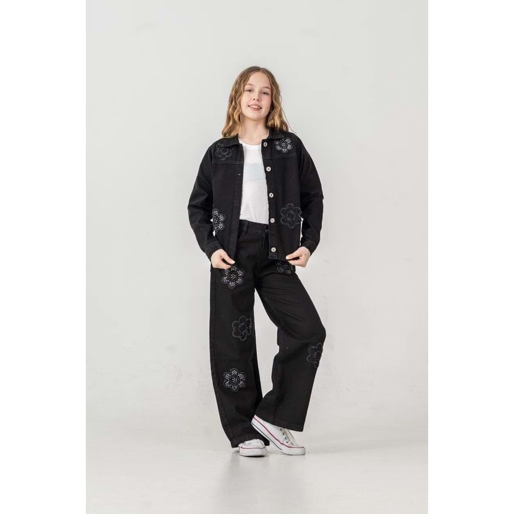 Son Öz Bebe Üçlü Kot Takım 9-12 Yaş -511850 - SİYAH