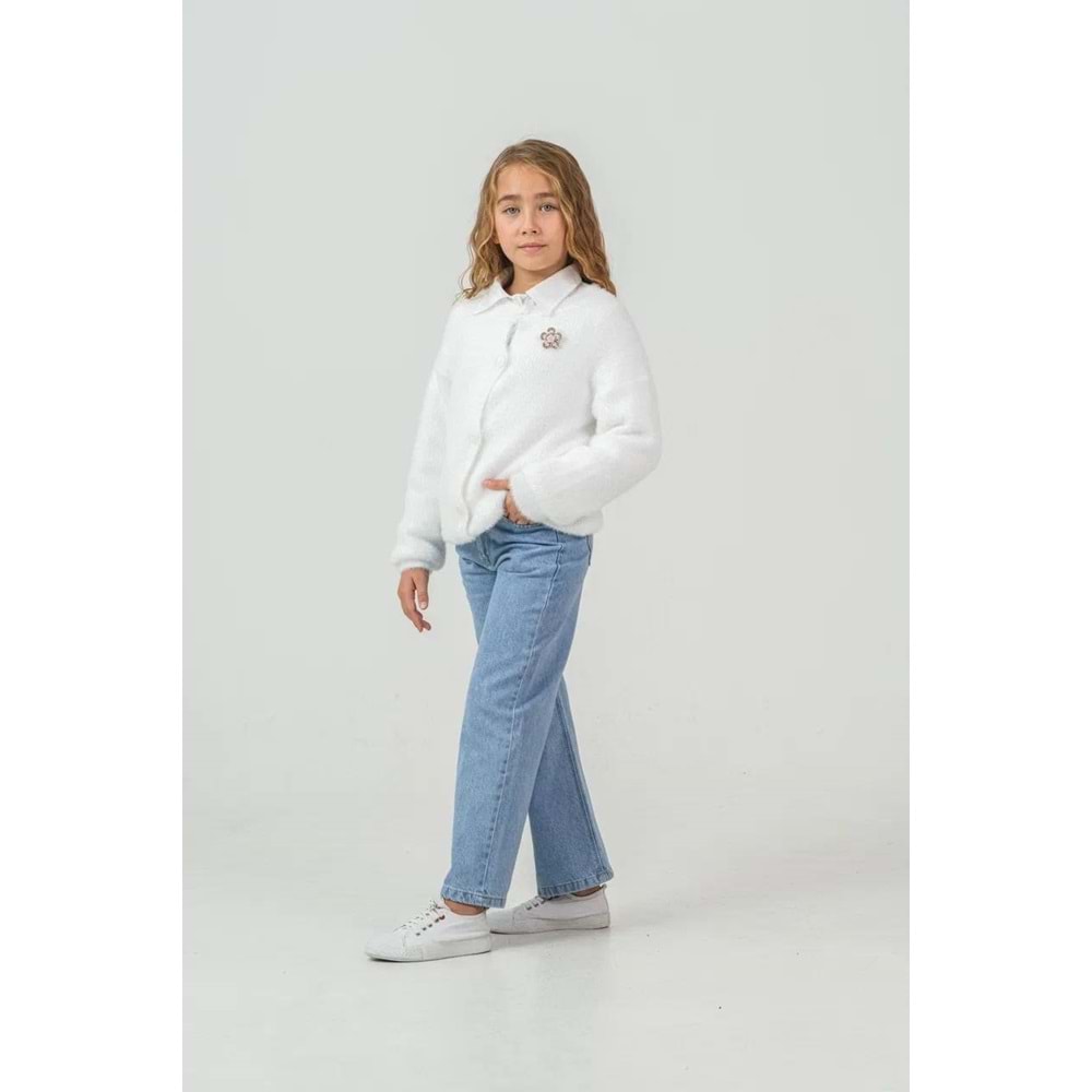 Miss Melinda Kids Sakallı Triko Kız 3 Lü Takım 5-8 Yaş -360770 - BEYAZ