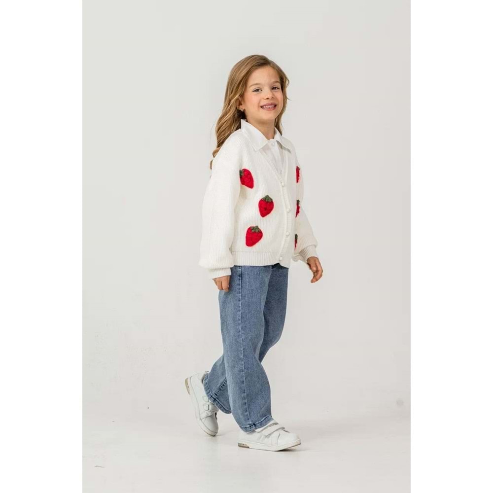 Miss Melinda Kids Çilek İşlemeli Kız 3 Lü Takım 7-10 Yaş - 339850 - KIRMIZI