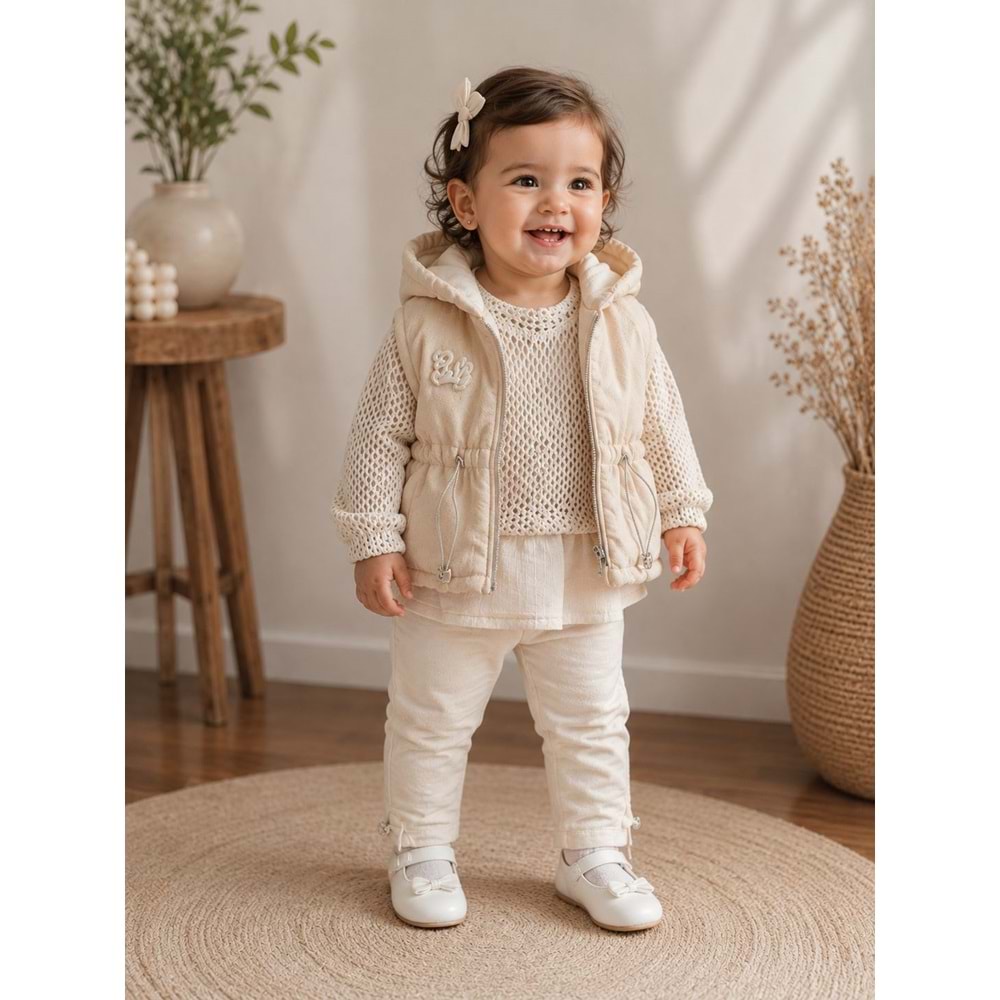Hippıl Şişme Yelekli Kız 4 lü Takım 9-24 Aylık -BA5263700 - BEJ