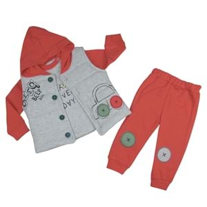 Hippıl Baby Arabalı Erkek Üçlü Takım 3000- 5006 - 9-12 AY